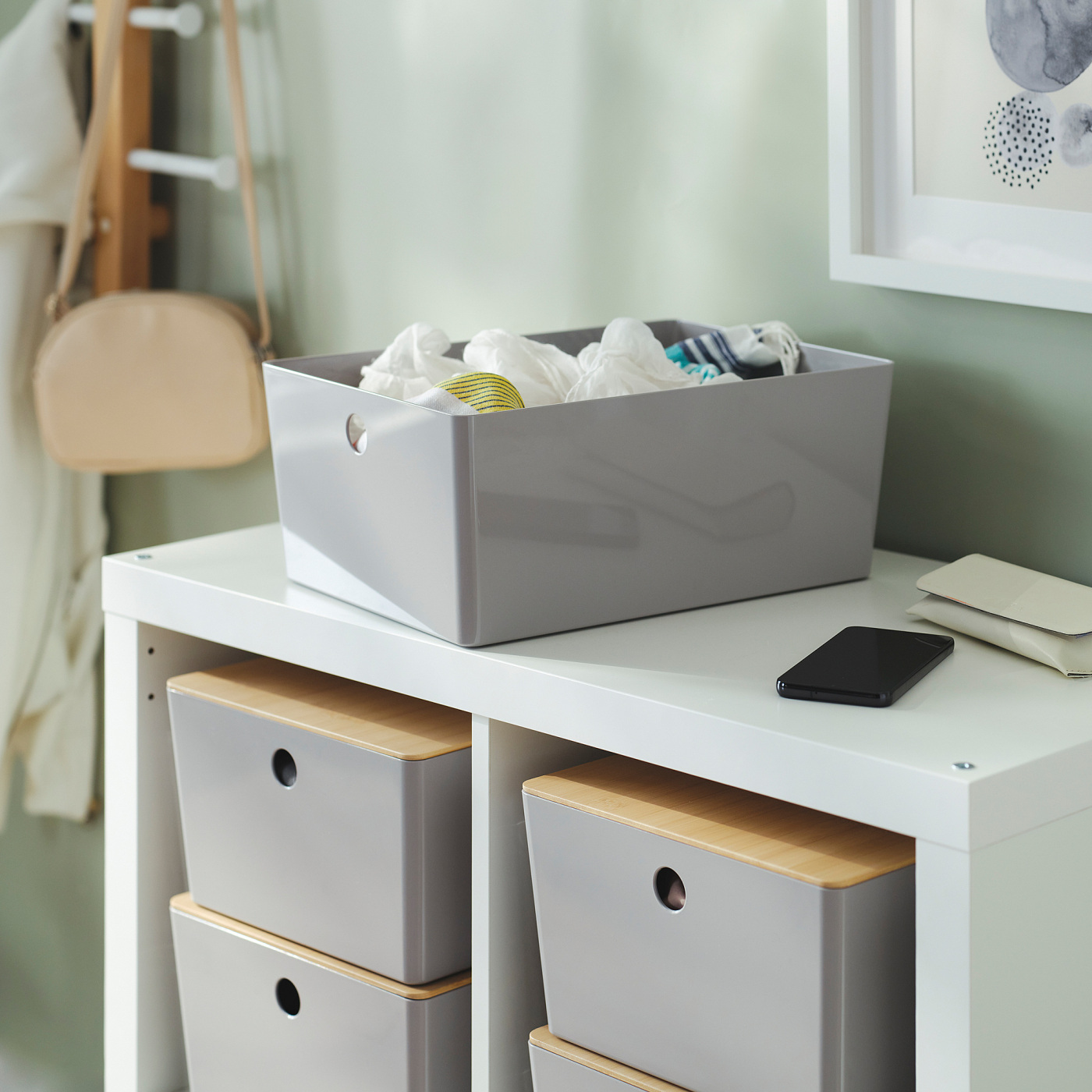 KUGGIS box light grey - IKEA