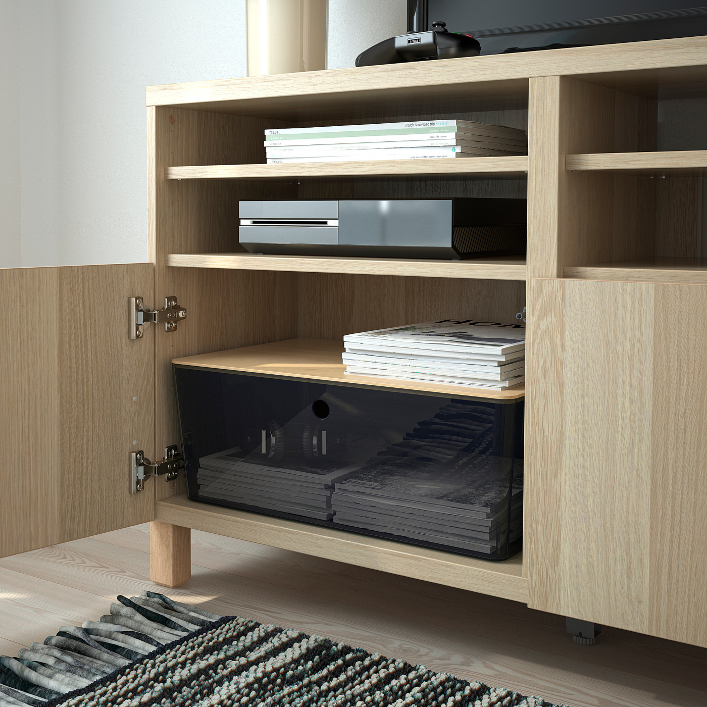 KUGGIS box transparent black - IKEA