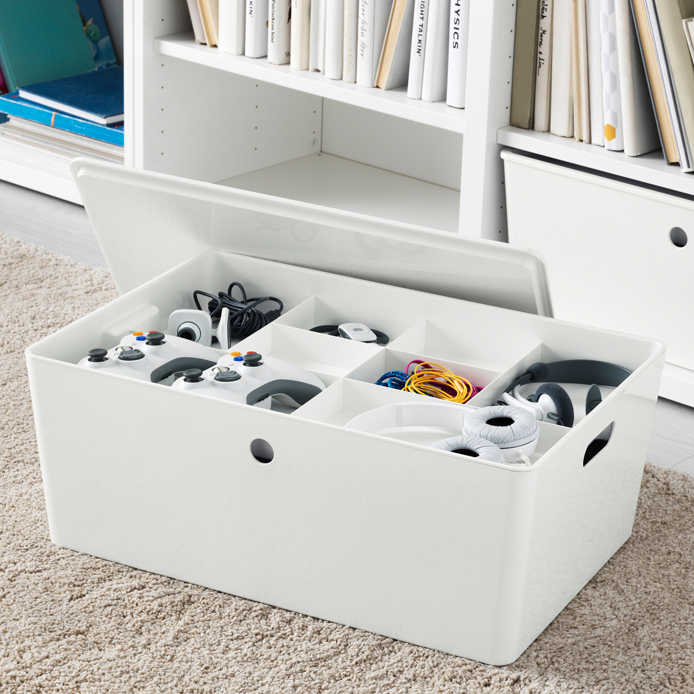 KUGGIS box with lid white - IKEA