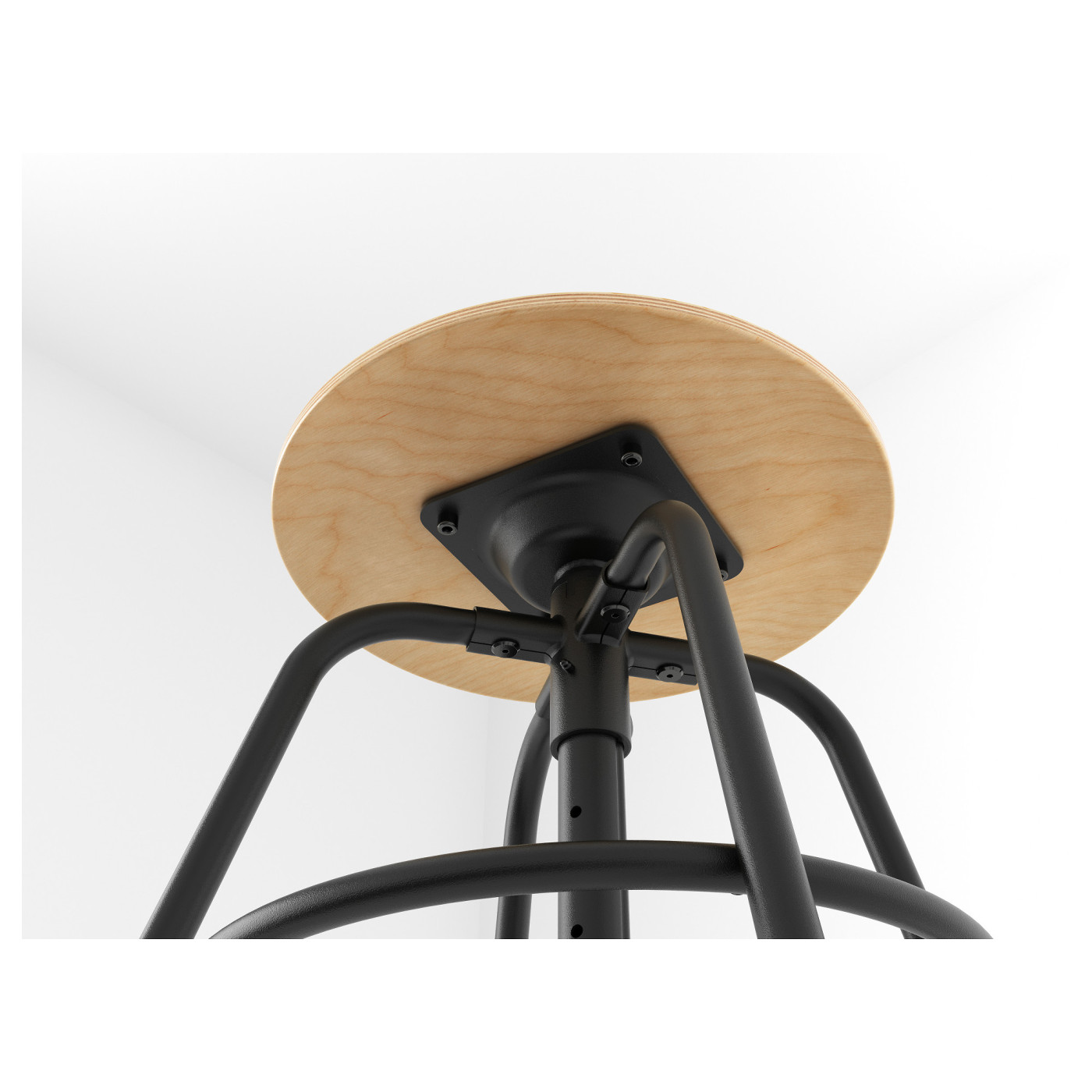 IKEA KULLABERG   2脚セット KULLABERG クッラベリ 回転チェア, パイン材, ブラック - IKEA