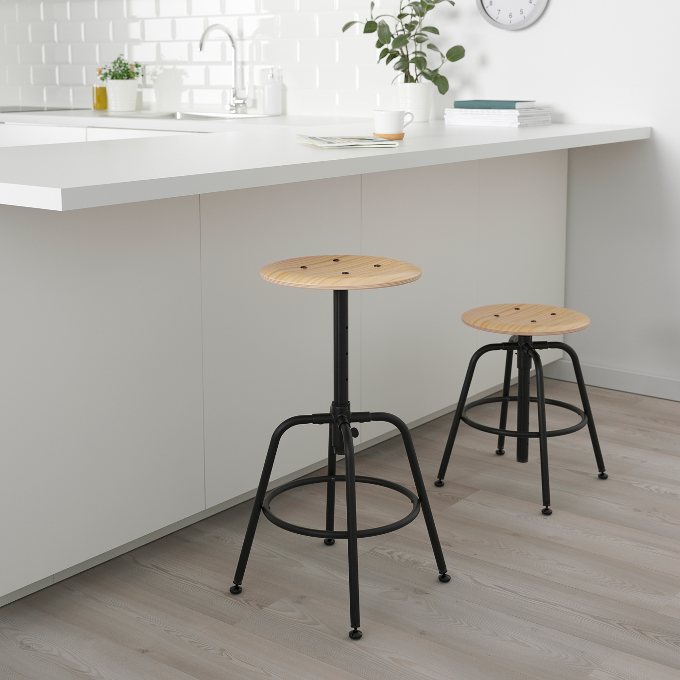 KULLABERG stool pine/black - IKEA