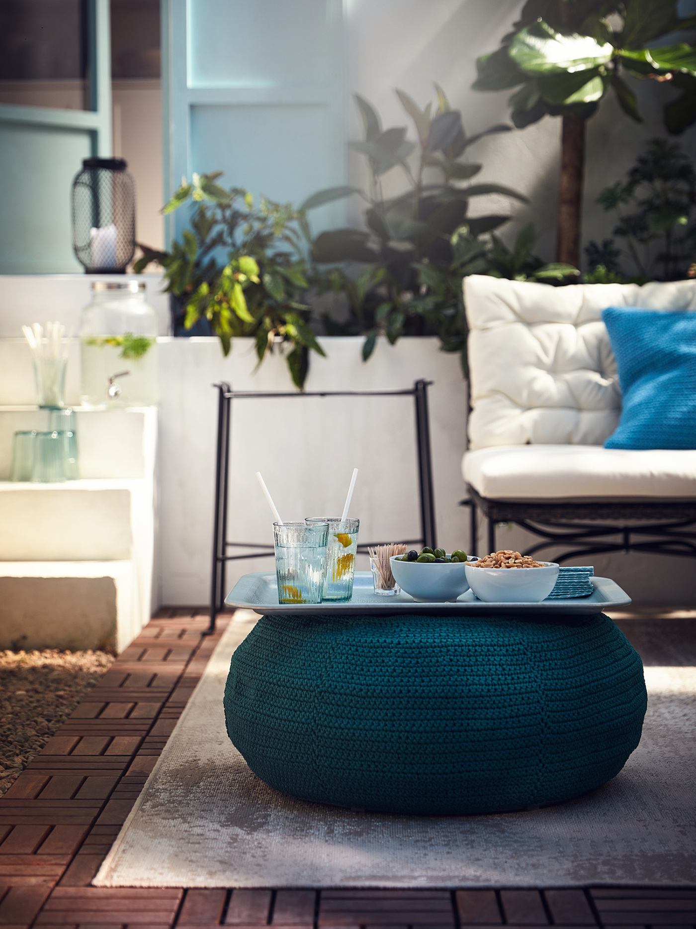 KUNGSHATT tray table, in/outdoor dark grey/grey - IKEA