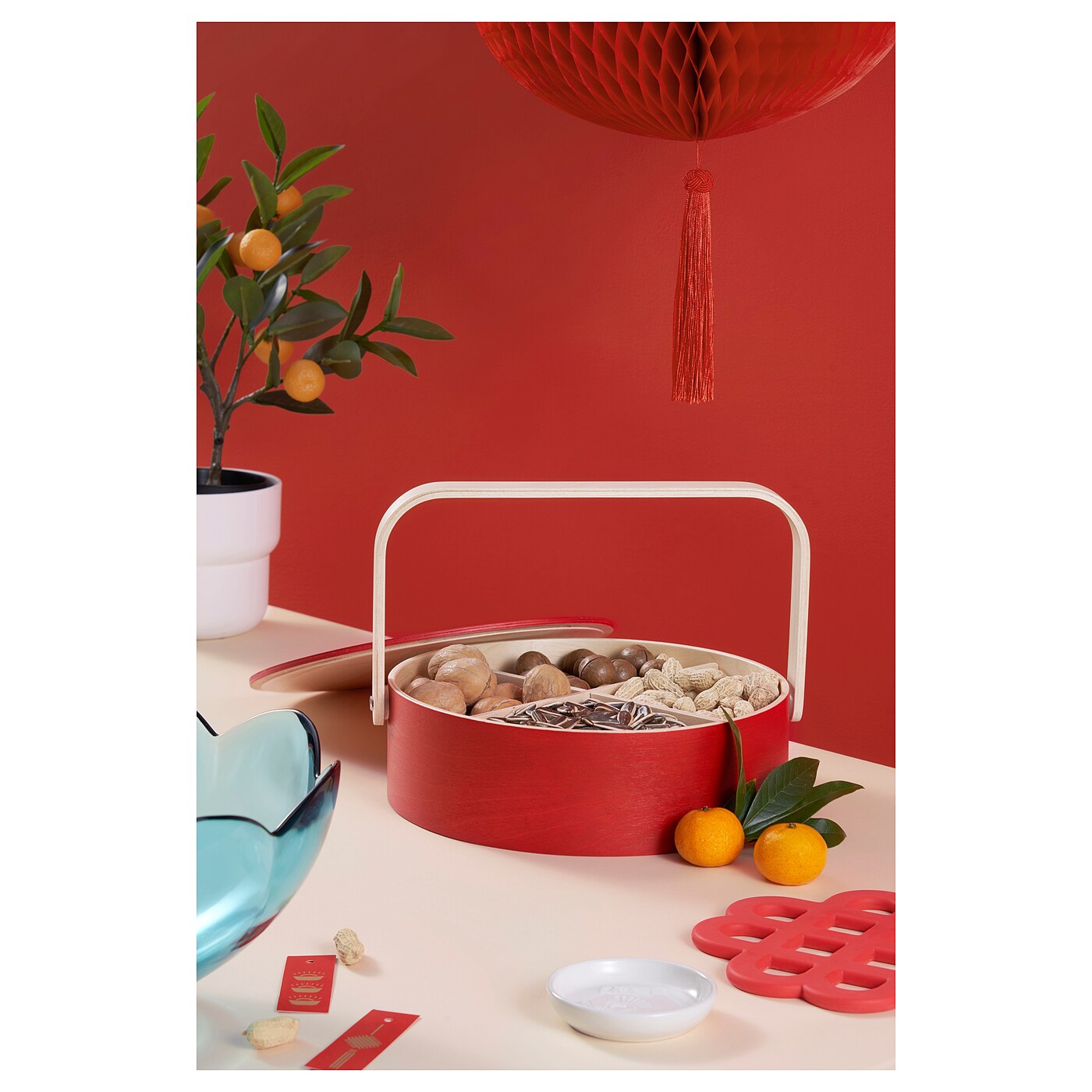 KUNGSTIGER serving container with lid red - IKEA