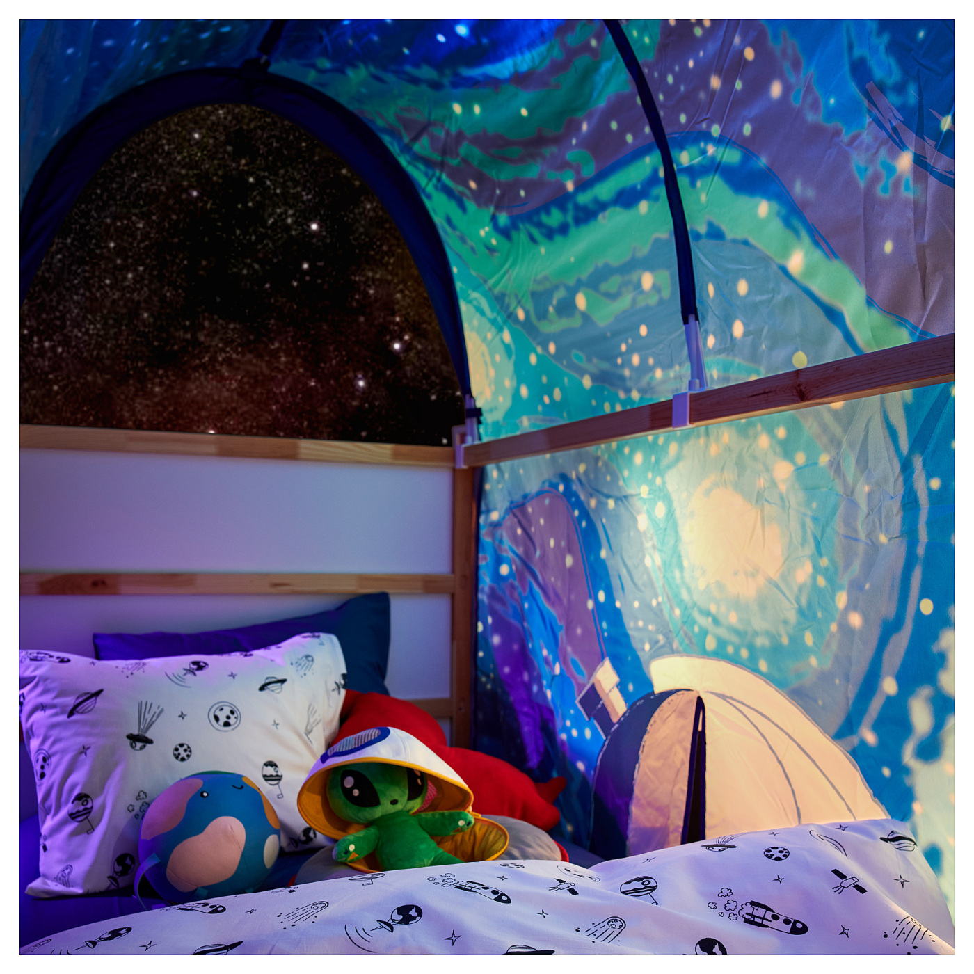 KURA bed tent space/blue - IKEA