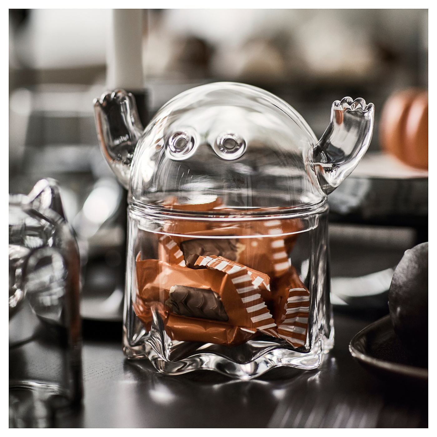 KUSTFYR bowl with lid ghost clear glass - IKEA