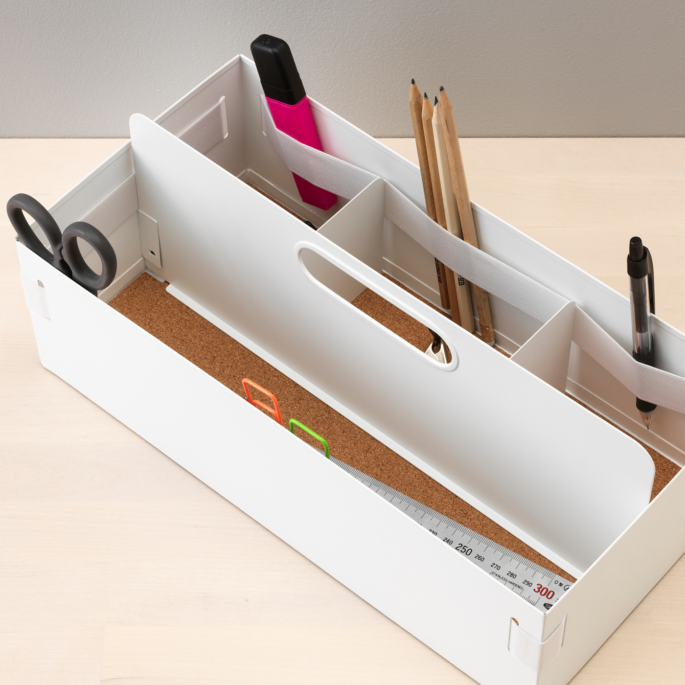 その他 IKEA KVISSLE KVISSLE クヴィッスレ ケーブルマネジメントボックス, コルク/ホワイト