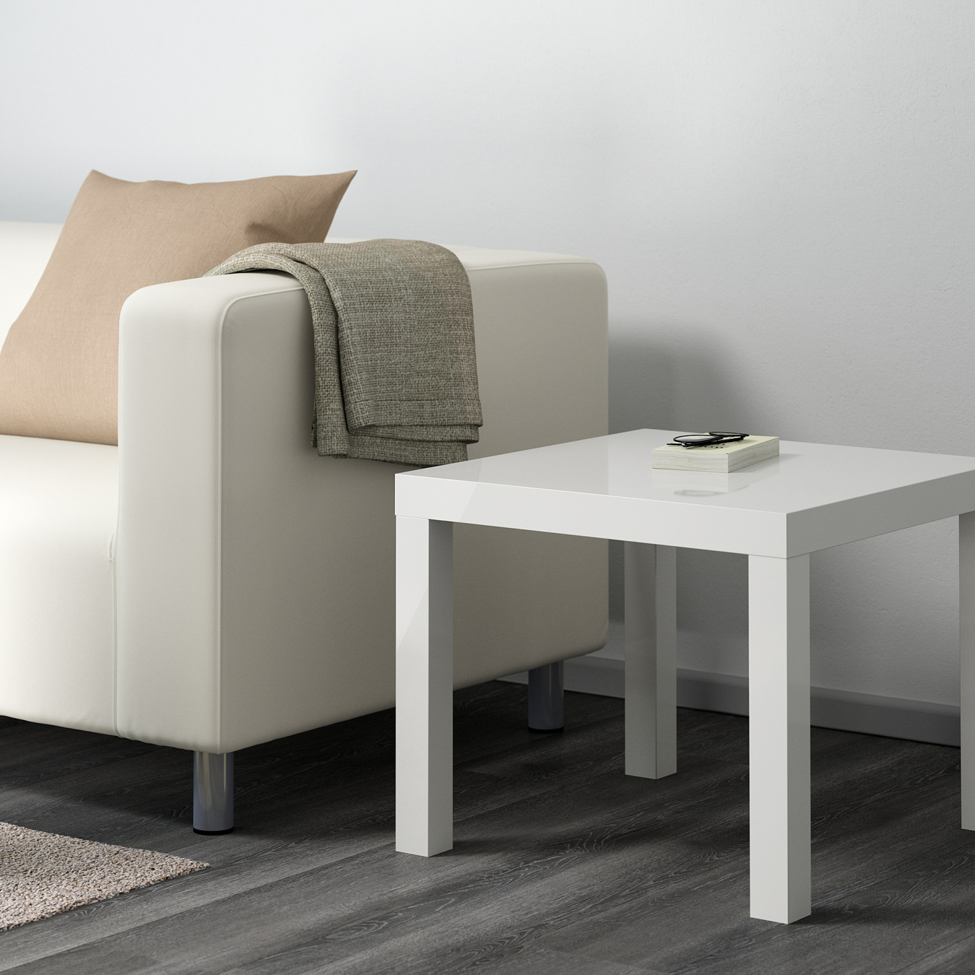 LACK side table high-gloss white - IKEA