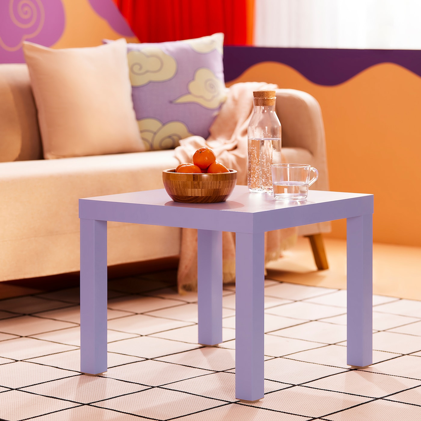 LACK side table purple - IKEA