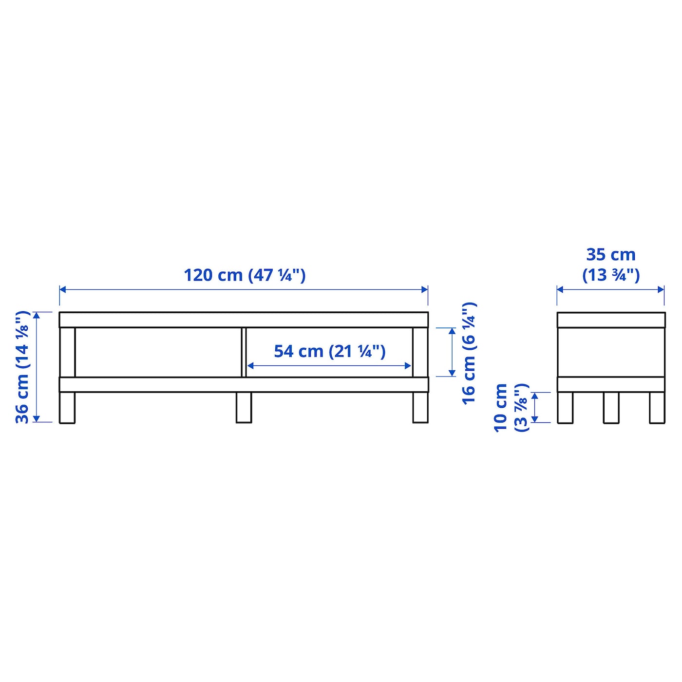 LACK TV bench white - IKEA