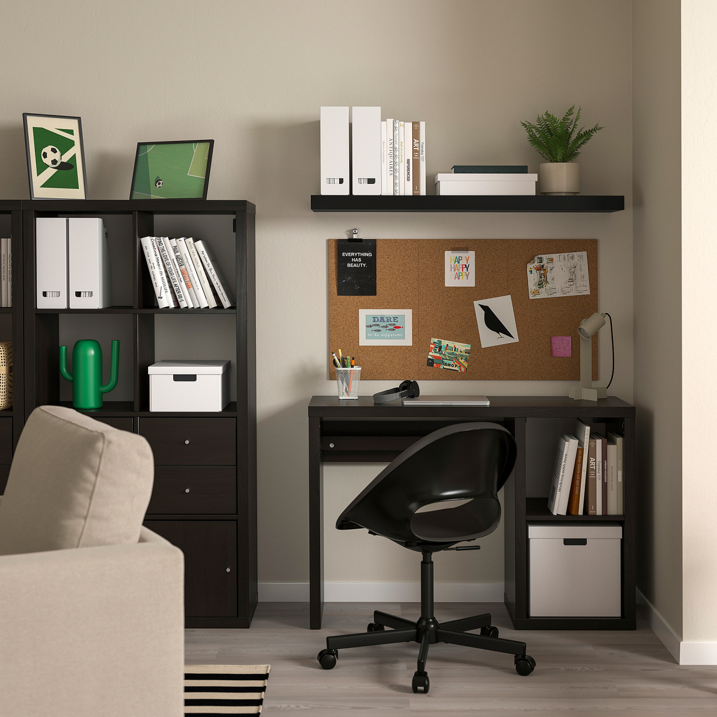 LACK wall shelf black-brown - IKEA
