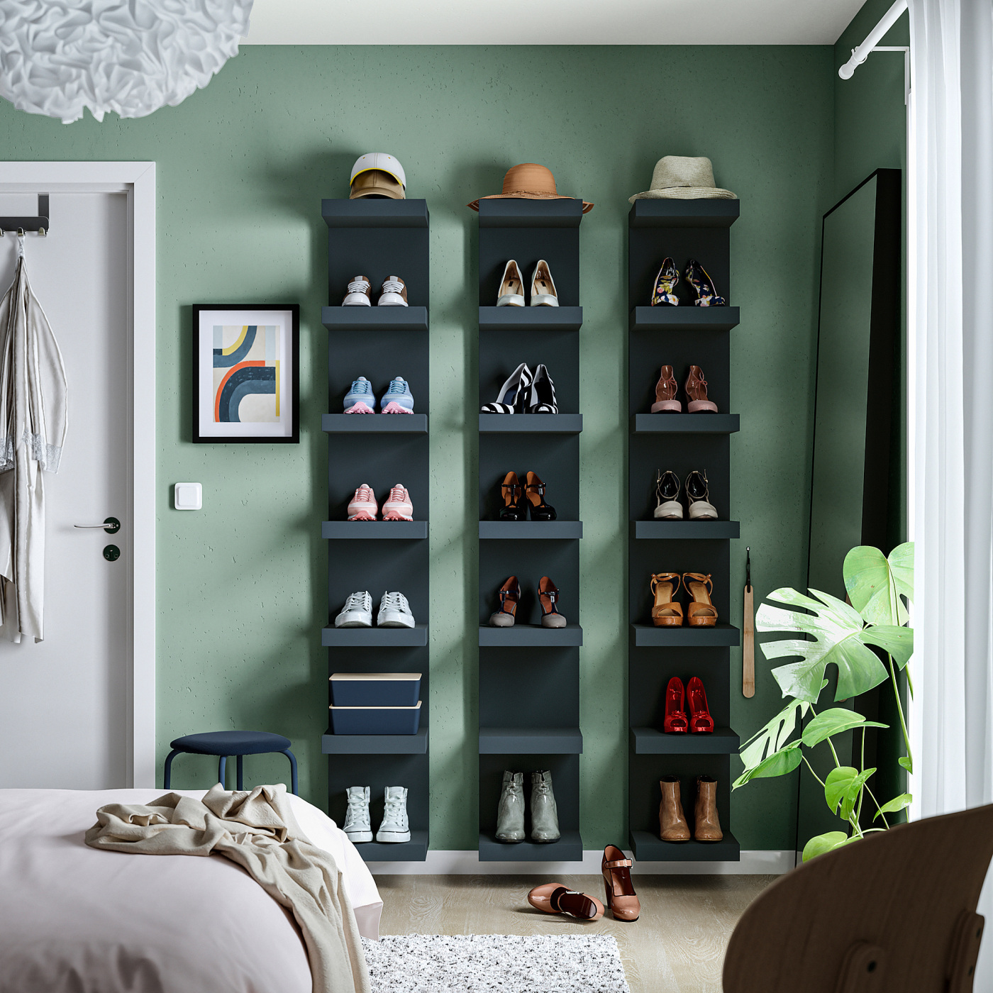 LACK wall shelf unit black-blue - IKEA