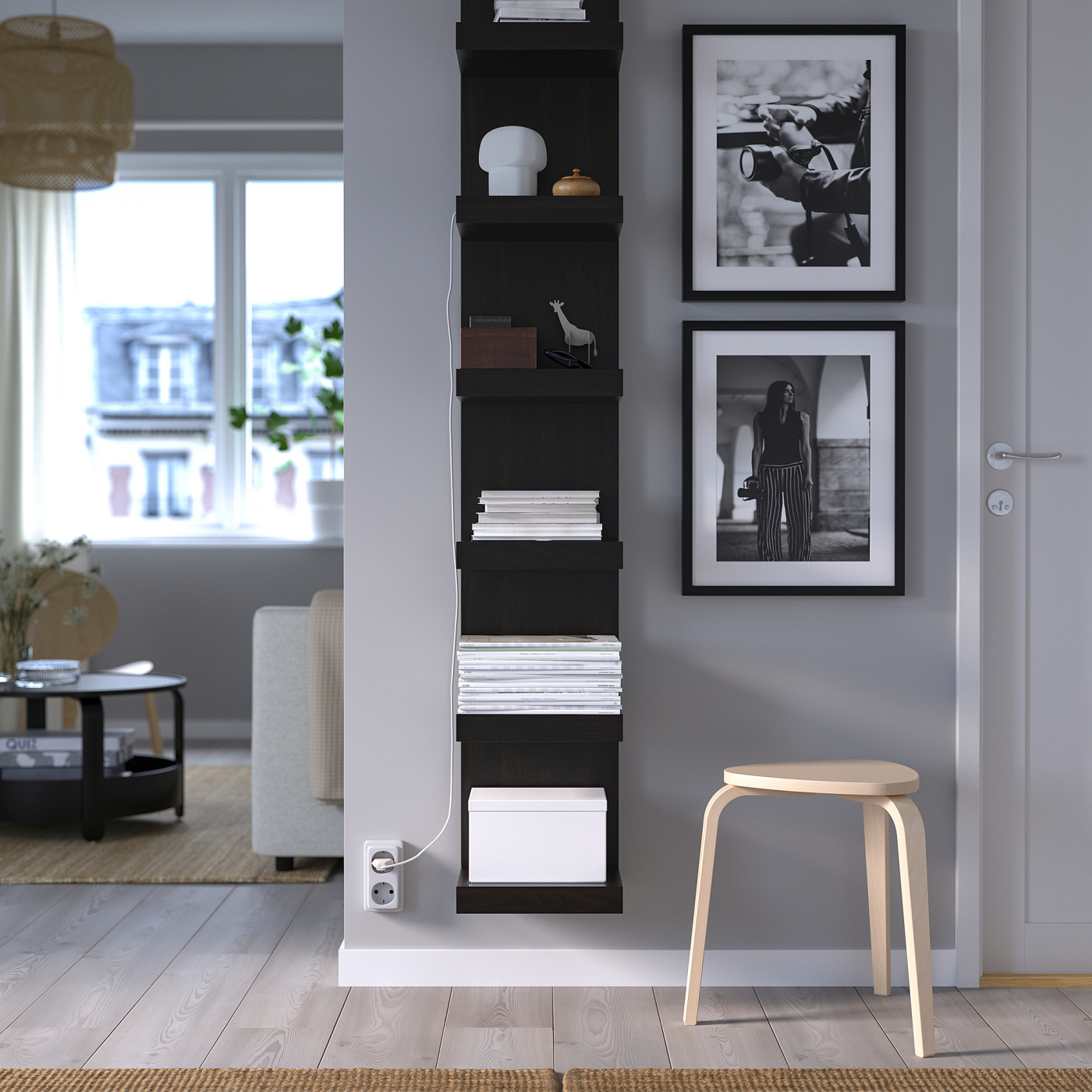 LACK wall shelf unit black-brown - IKEA