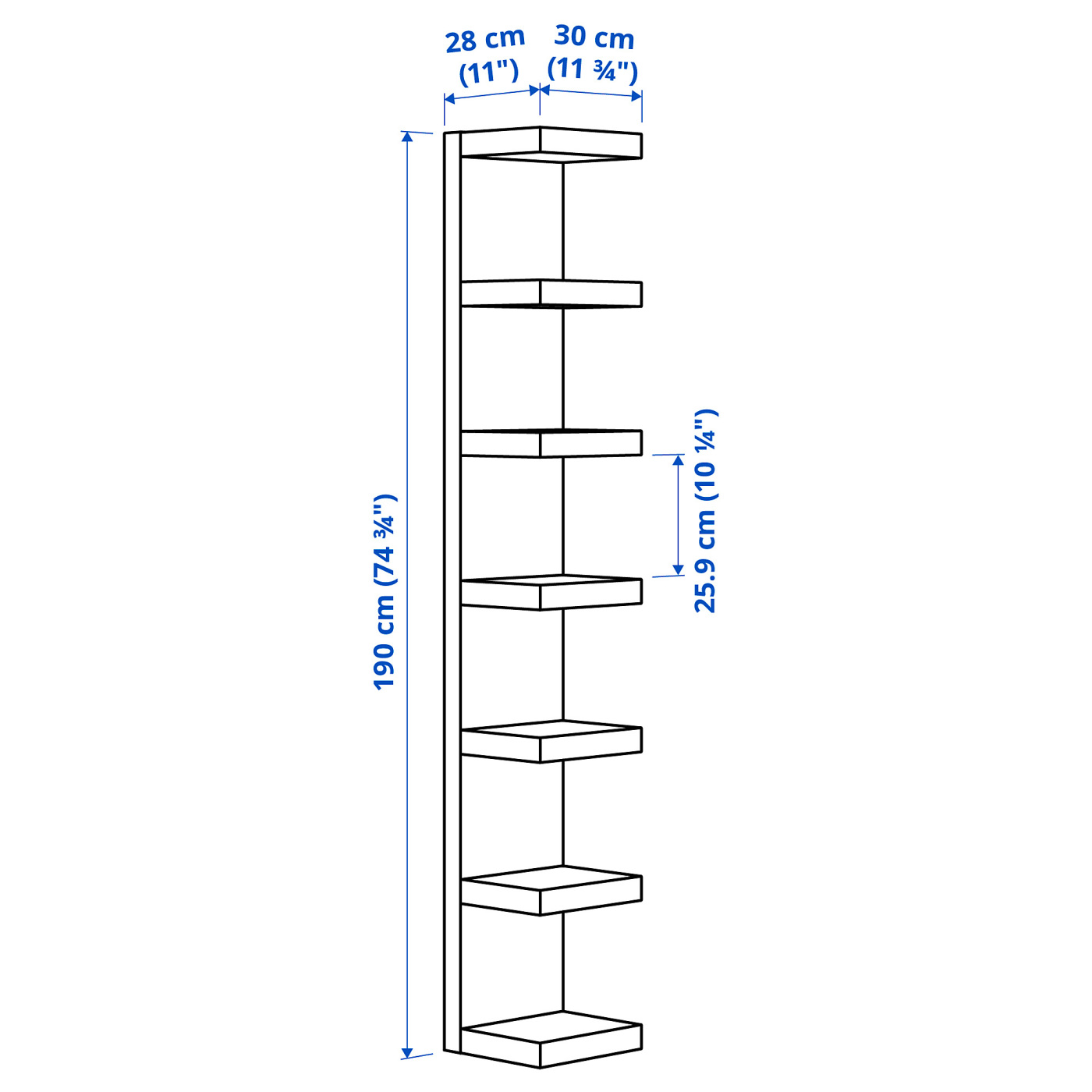 LACK wall shelf unit white stained oak effect - IKEA