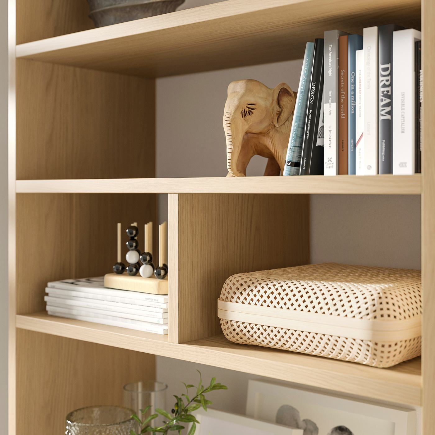 LÅDMAKARE storage combination w sliding doors with 2 shelf inserts