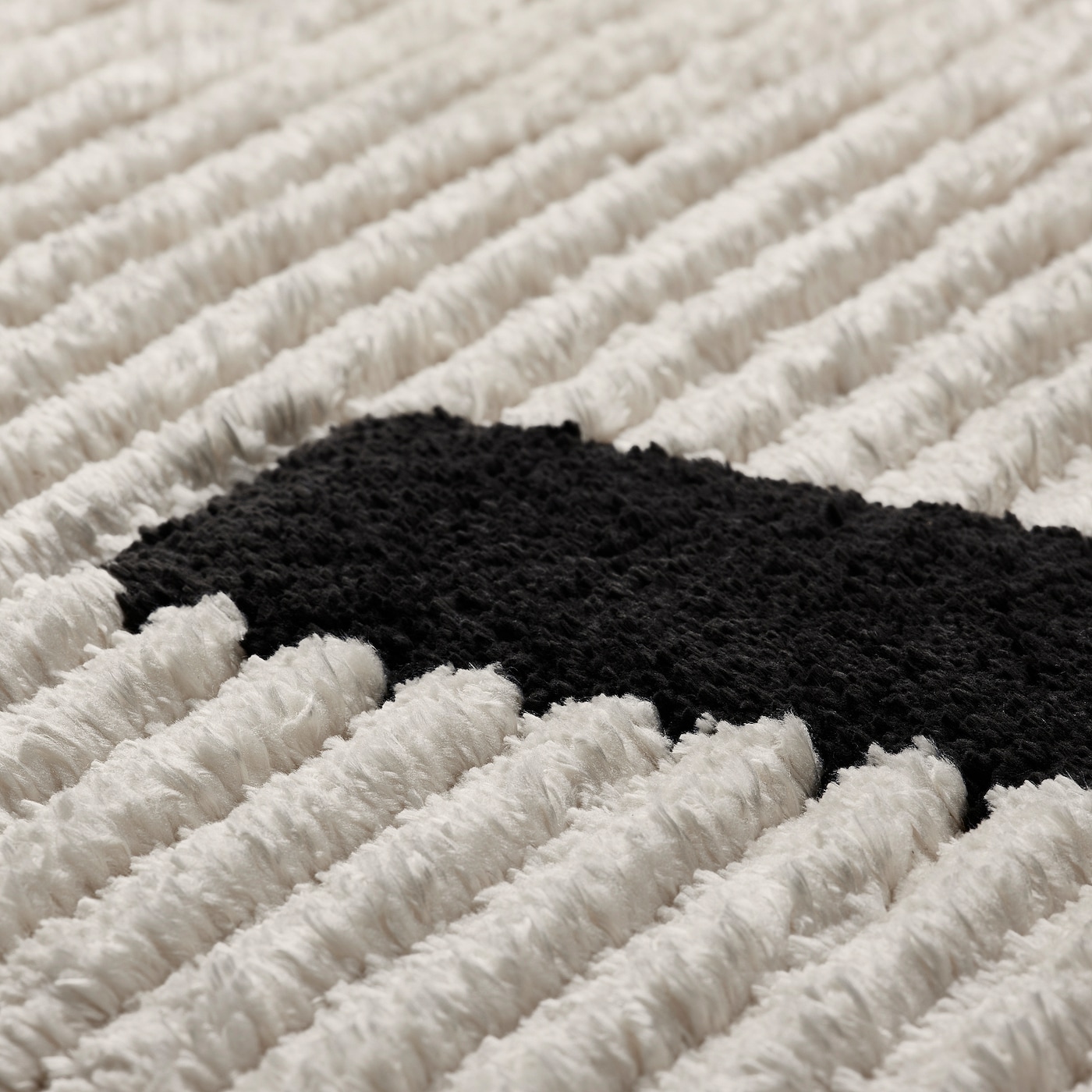 LÄNSVÄG rug, low pile off-white/black - IKEA