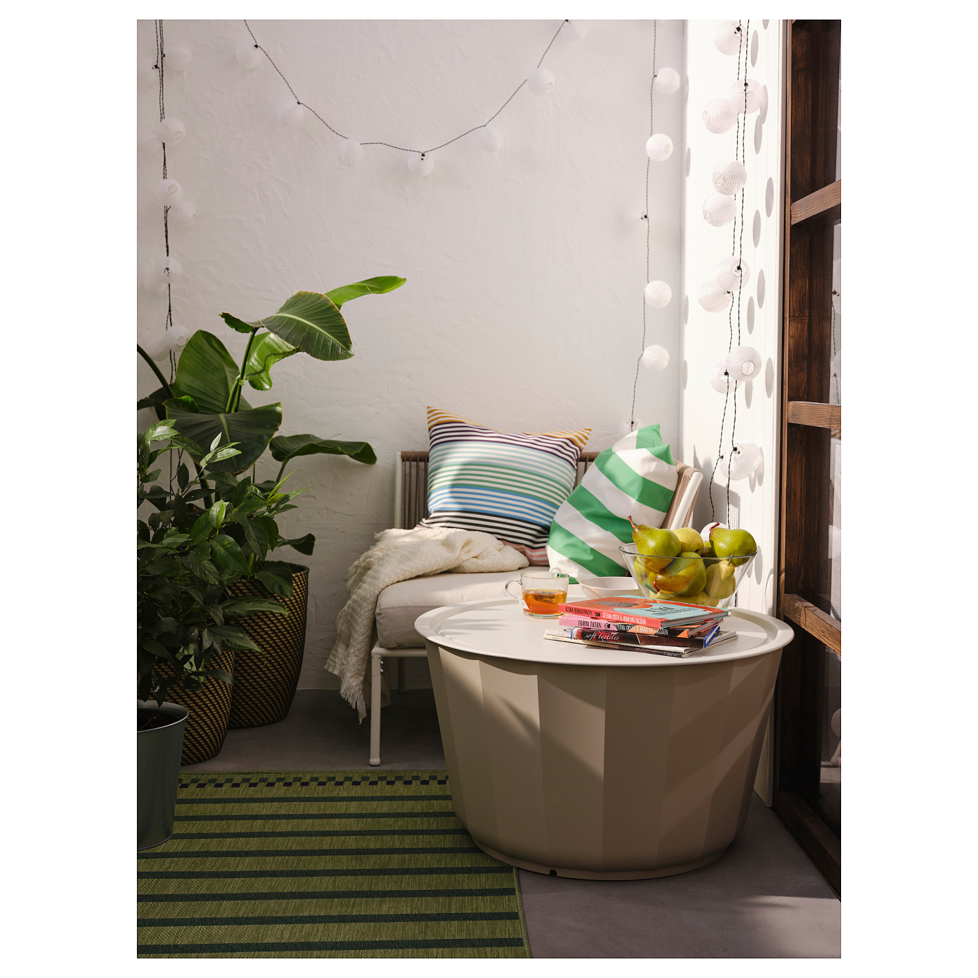 LÅGASKÄR coffee table, outdoor beige - IKEA