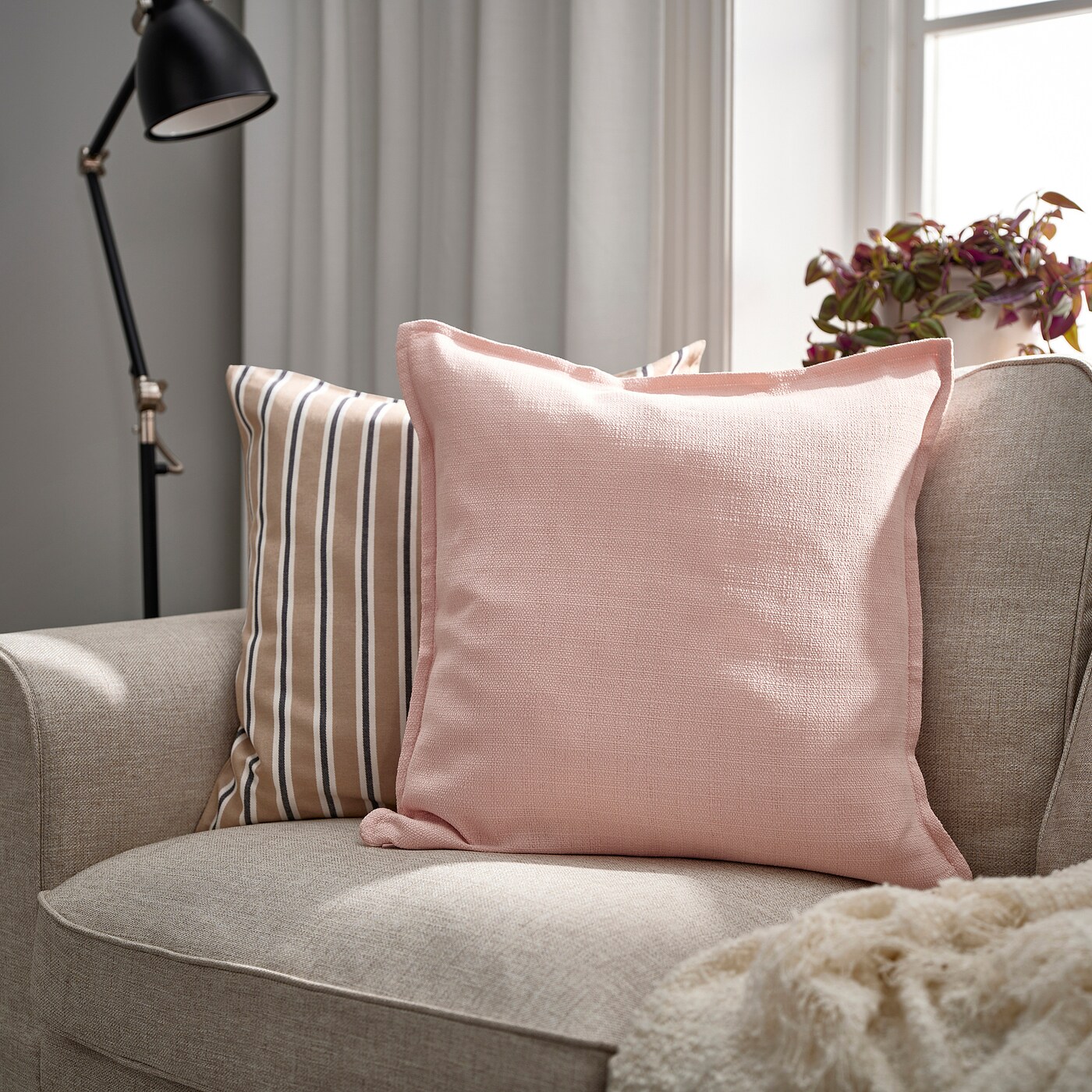LAGERPOPPEL cushion cover light pink - IKEA