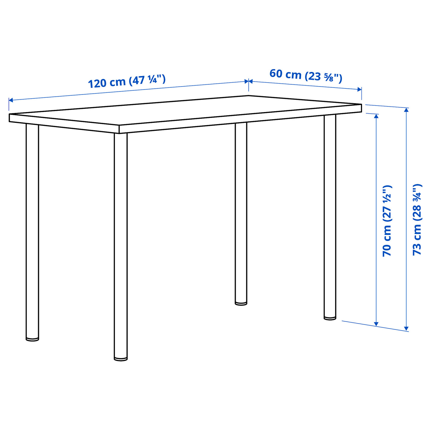 LAGKAPTEN / ADILS desk white stained oak effect/black - IKEA