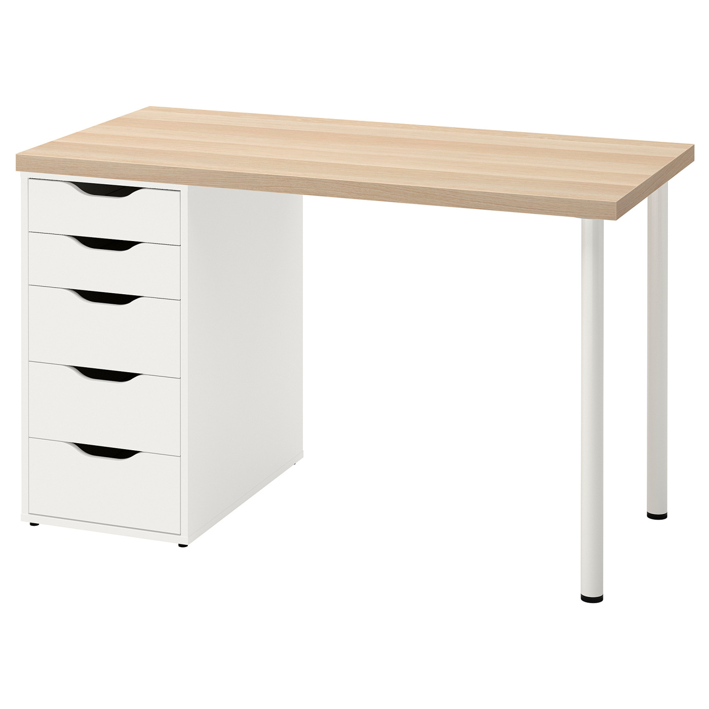 LAGKAPTEN / ALEX desk white stained oak effect/white - IKEA