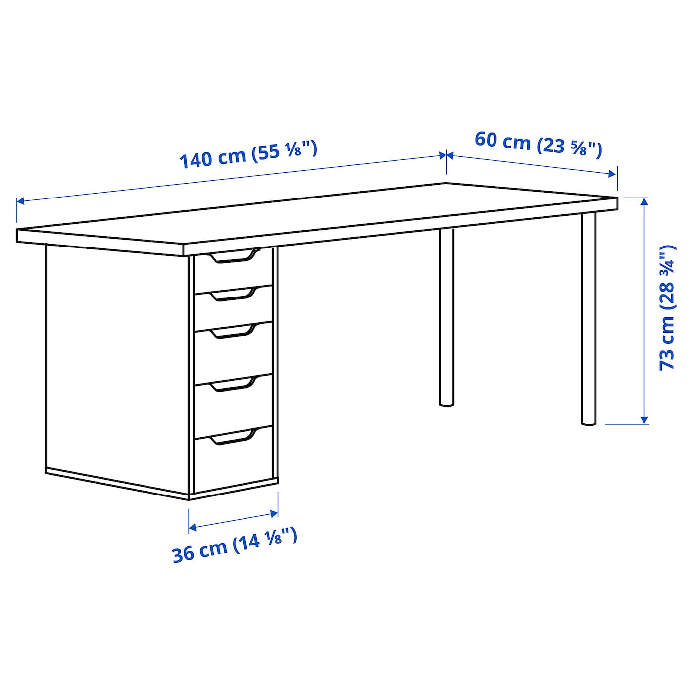 LAGKAPTEN / ALEX desk white stained oak effect/white - IKEA