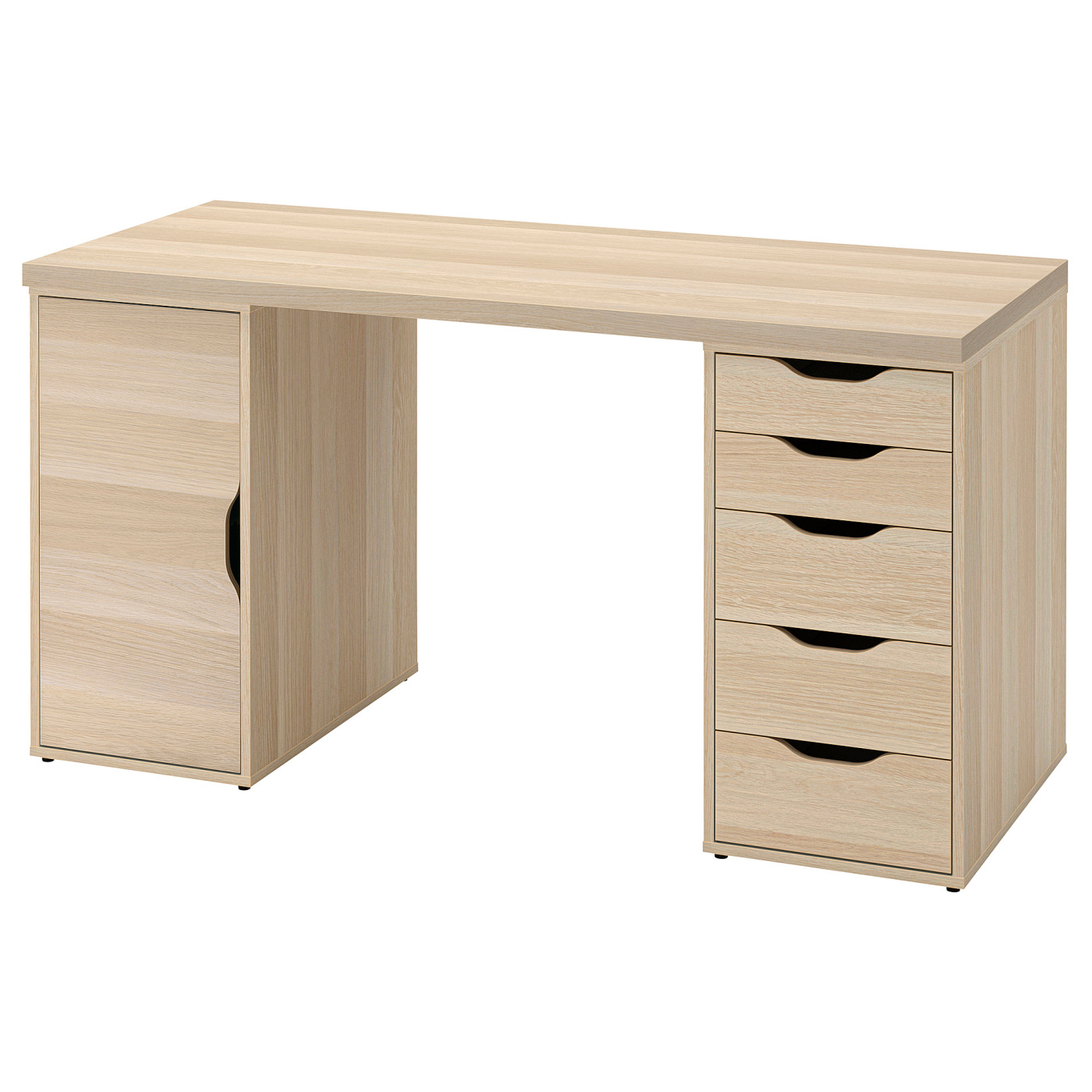 LAGKAPTEN / ALEX desk white stained/oak effect white - IKEA