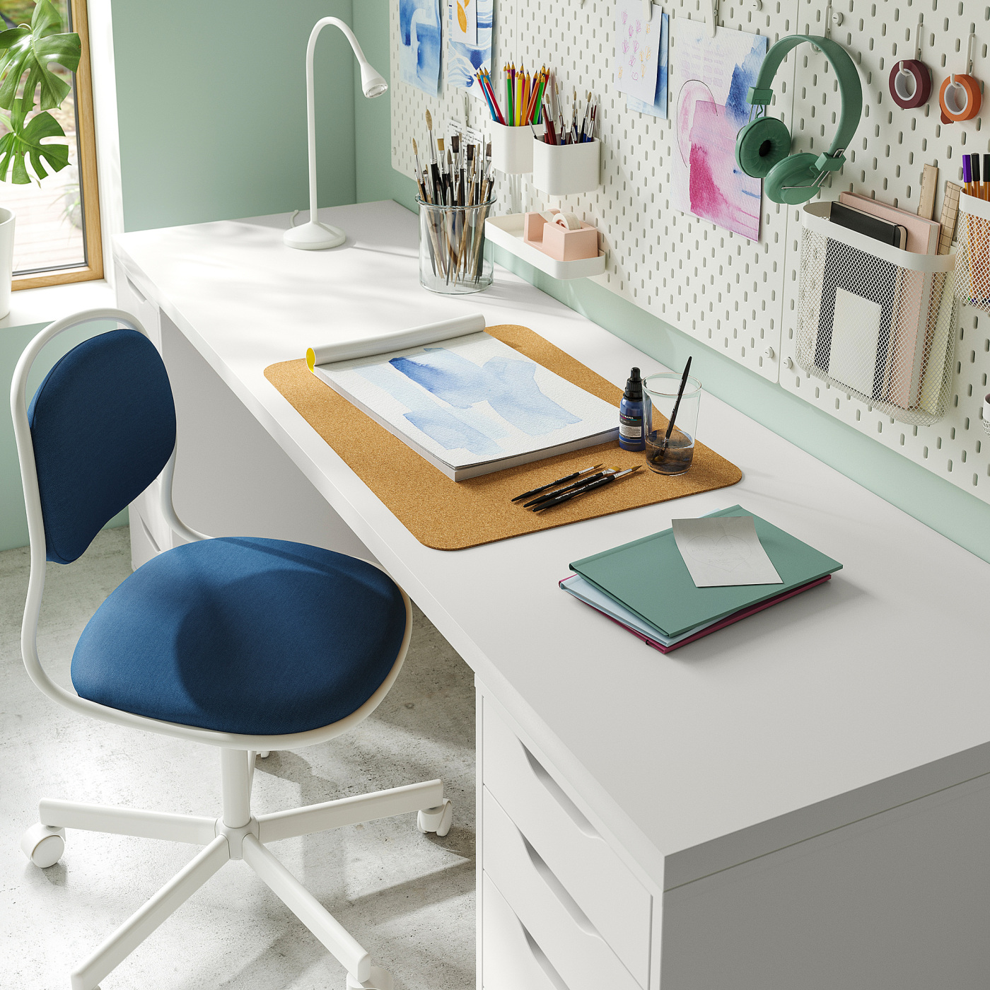 IKEA LAGKAPTEN ラグカプテン ホワイト/ ALEX ネイビー LAGKAPTEN / ALEX desk white - IKEA