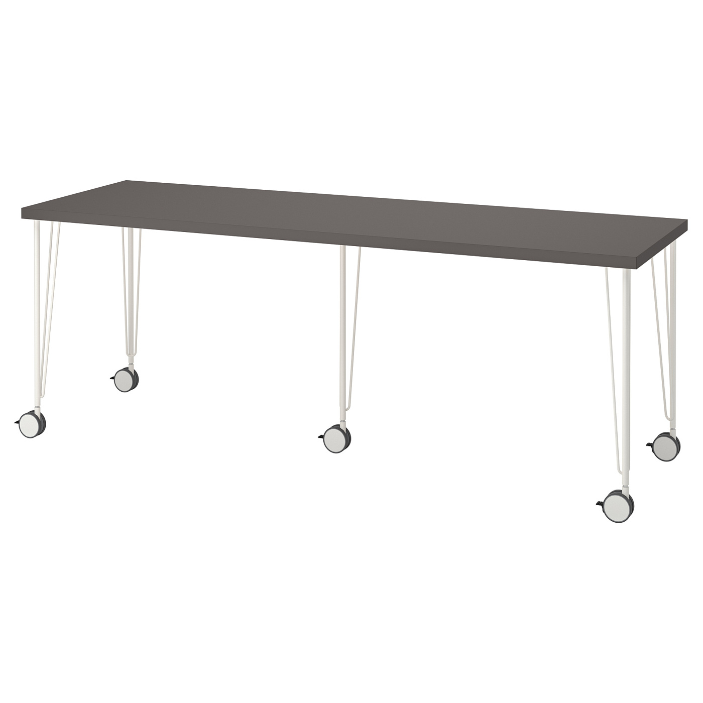 LAGKAPTEN / KRILLE desk dark grey/white - IKEA