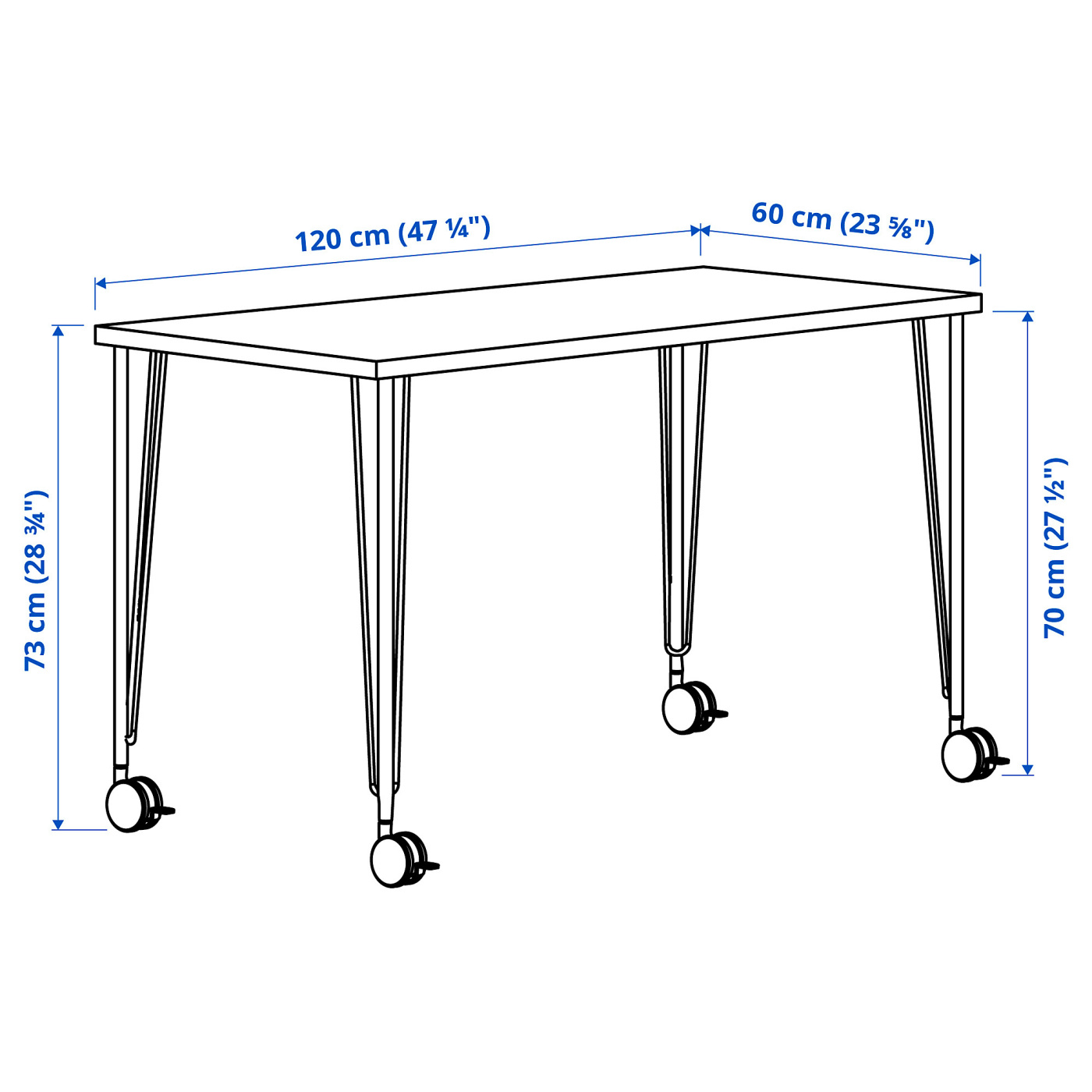 LAGKAPTEN / KRILLE desk white anthracite/white - IKEA