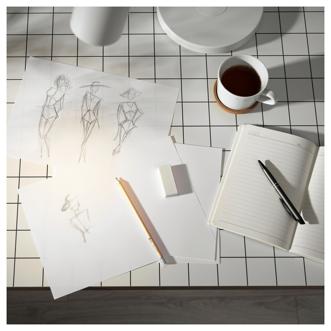 LAGKAPTEN / KRILLE desk white anthracite/white - IKEA