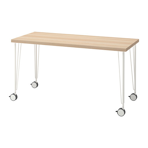 BEKANT corner desk left white/black - IKEA