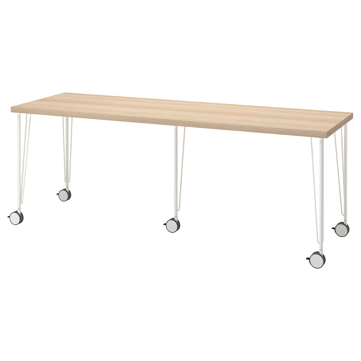 LAGKAPTEN / KRILLE desk white stained oak effect/white - IKEA