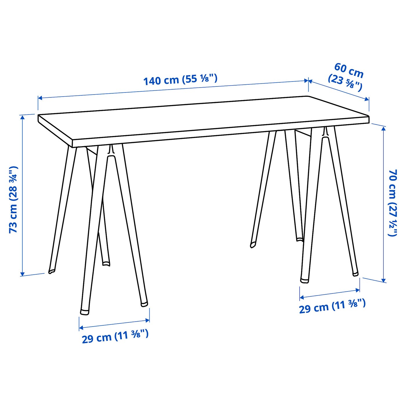 lagnet 3個 LAGKAPTEN / NÄRSPEL desk white anthracite/dark grey - IKEA