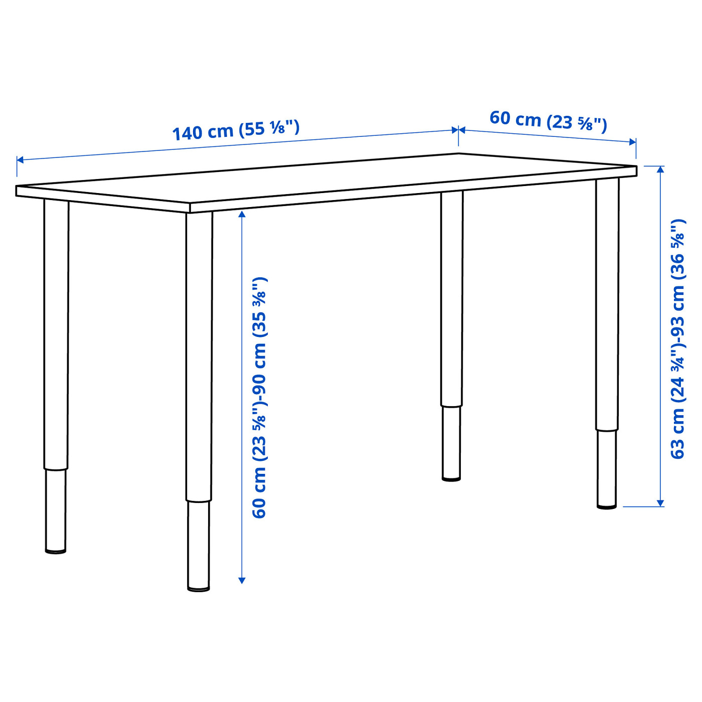 LAGKAPTEN / OLOV desk white - IKEA
