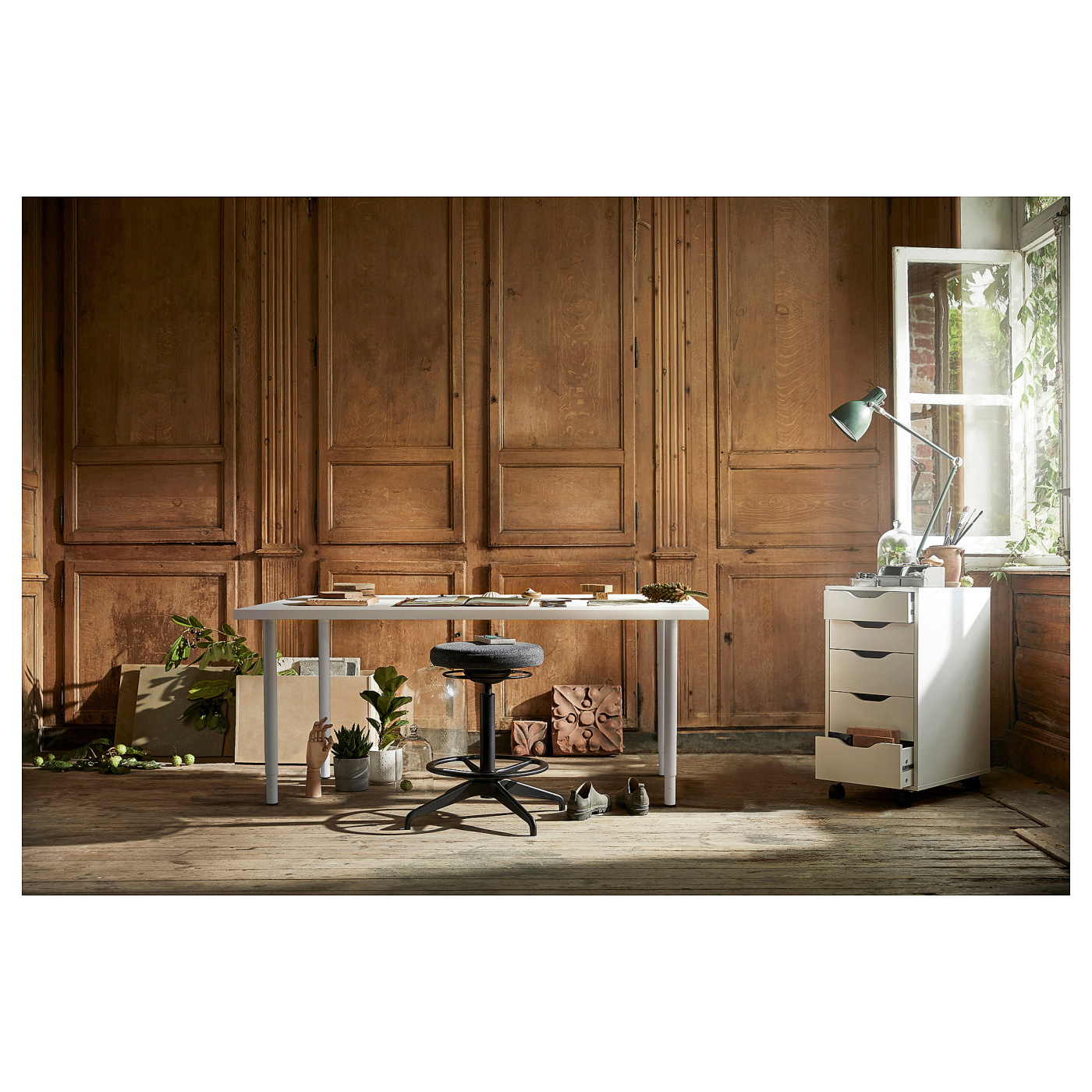 LAGKAPTEN / OLOV desk white - IKEA