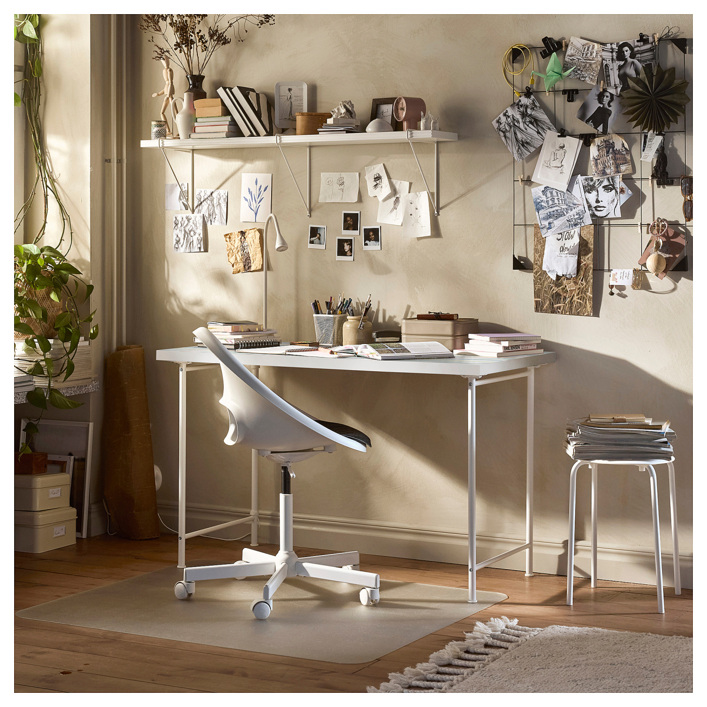 LAGKAPTEN / SPÄND desk grid multicolour/white - IKEA