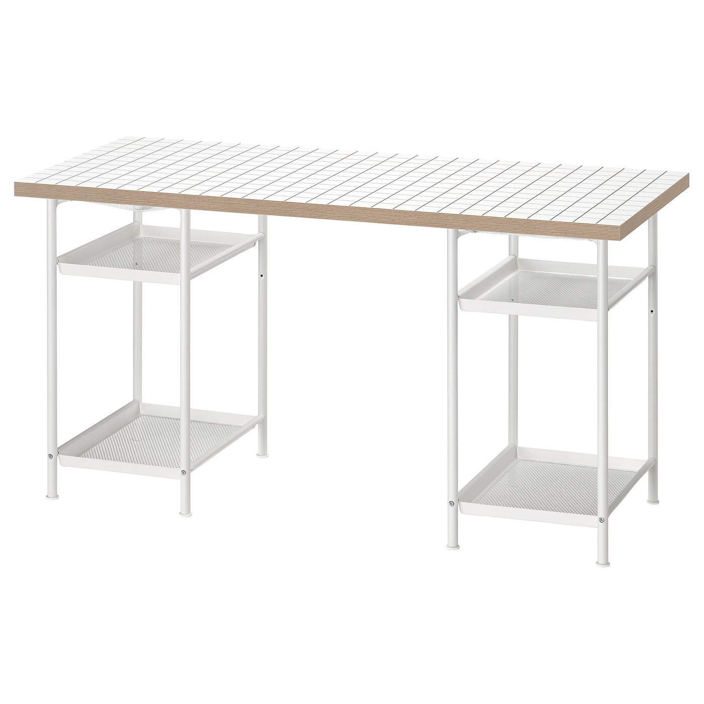 lagnet 3個 LAGKAPTEN / NÄRSPEL desk white anthracite/dark grey - IKEA