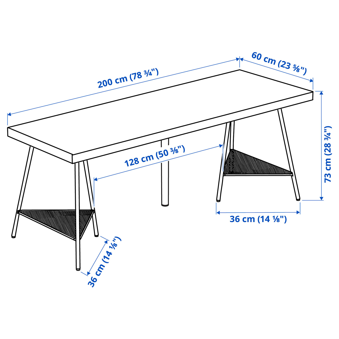 LAGKAPTEN / TILLSLAG desk white stained oak/white - IKEA