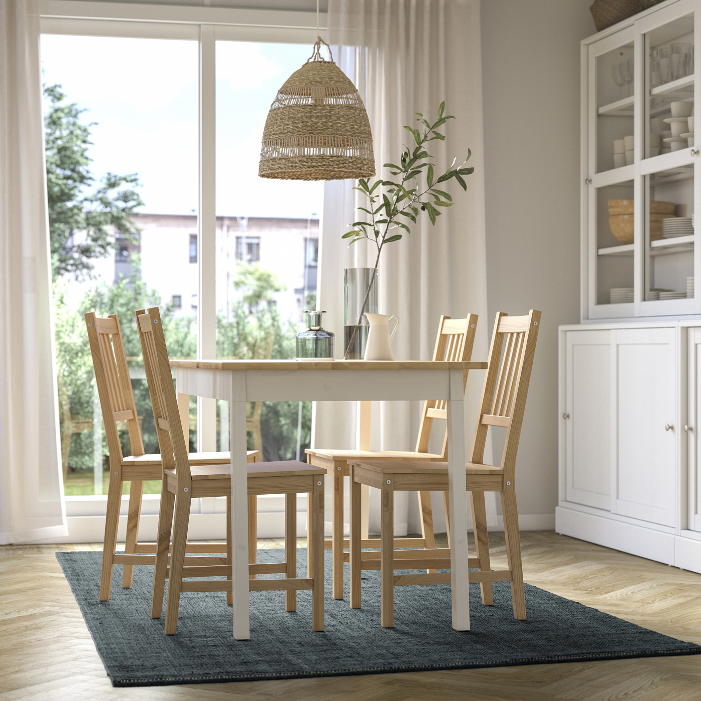 LANDBANA rug, flatwoven dark blue - IKEA