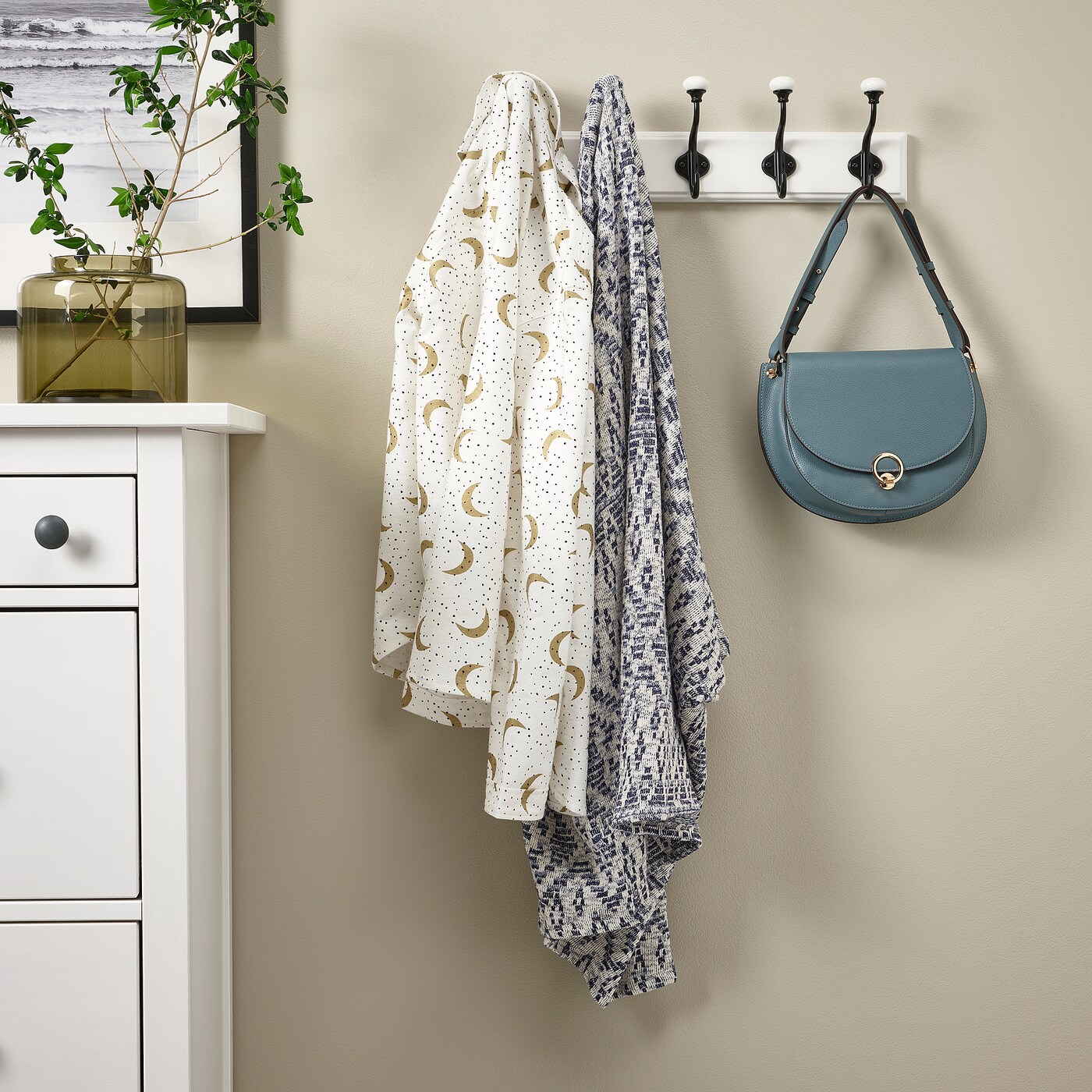 LANDKRABBA rack with 5 hooks white - IKEA