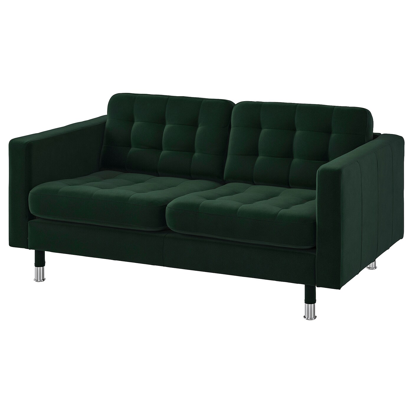 LANDSKRONA 2-seat sofa Djuparp dark green/metal - IKEA