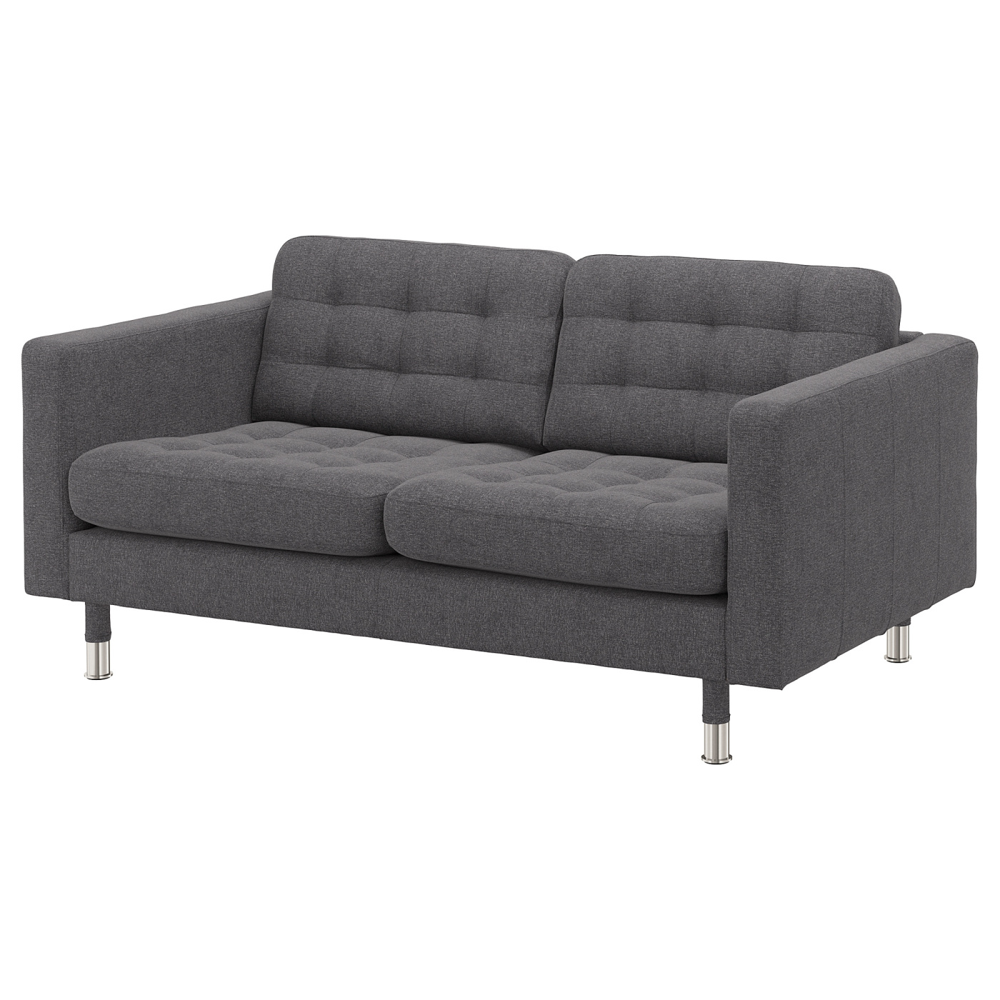 LANDSKRONA 2-seat sofa Gunnared dark grey/metal - IKEA