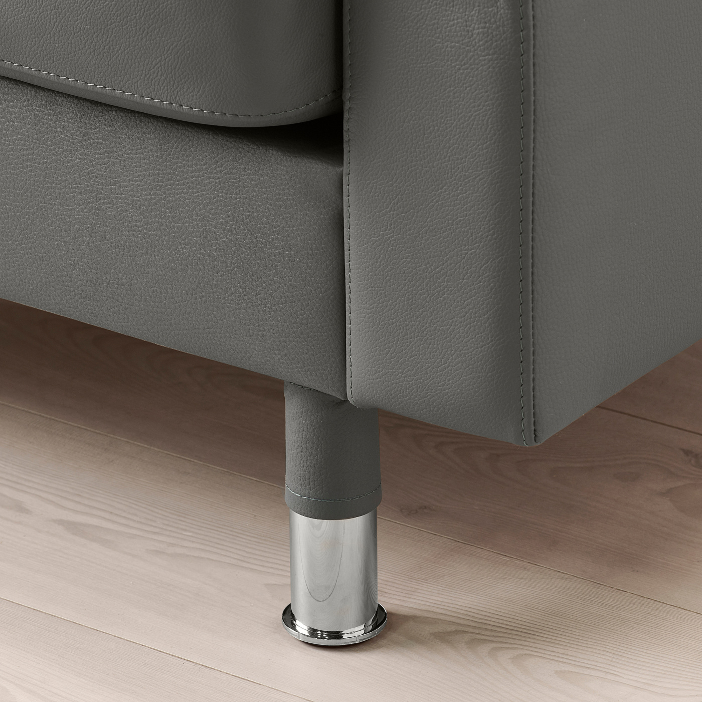 LANDSKRONA 3-seat sofa Grann/Bomstad grey-green/metal - IKEA