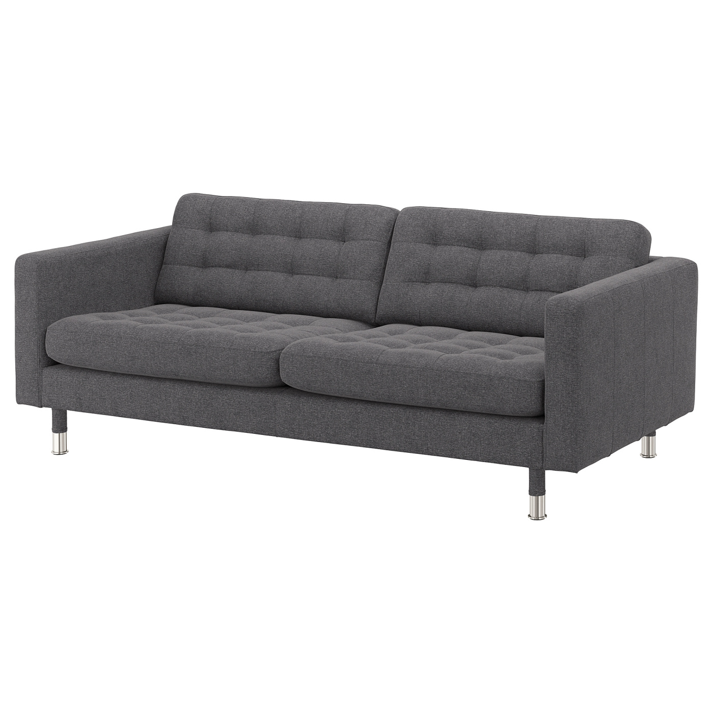 LANDSKRONA 3-seat sofa Gunnared dark grey/metal - IKEA