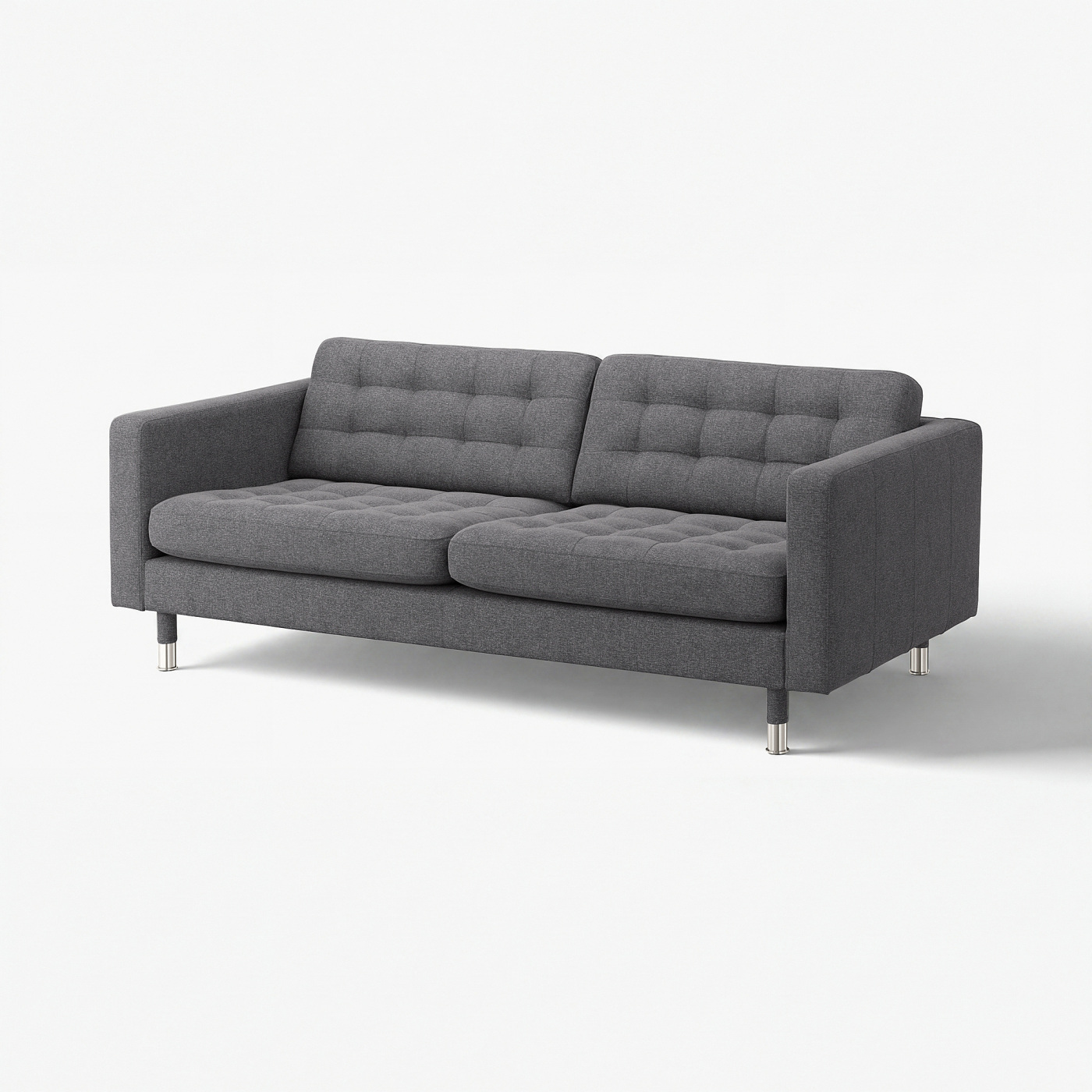 LANDSKRONA 3-seat sofa Gunnared dark grey/metal - IKEA