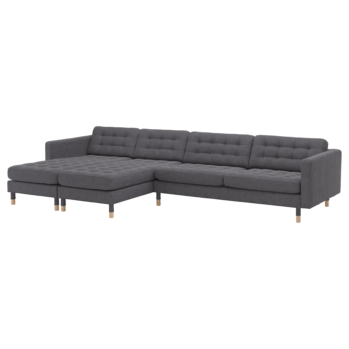 LANDSKRONA 5-seat sofa with chaise longues/Gunnared dark LANDSKRONA 5-seat sofa with chaise longues/Gunnared dark