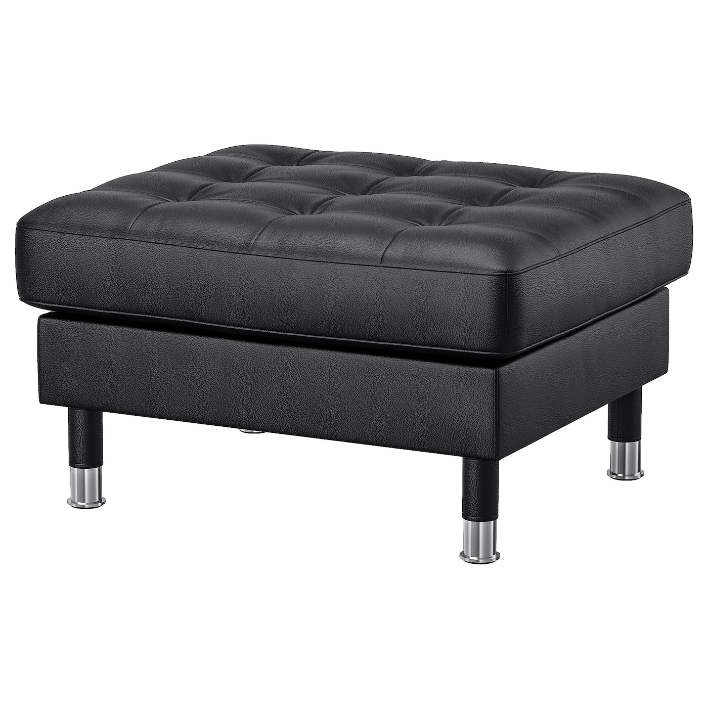 LANDSKRONA footstool Grann/Bomstad black/metal - IKEA