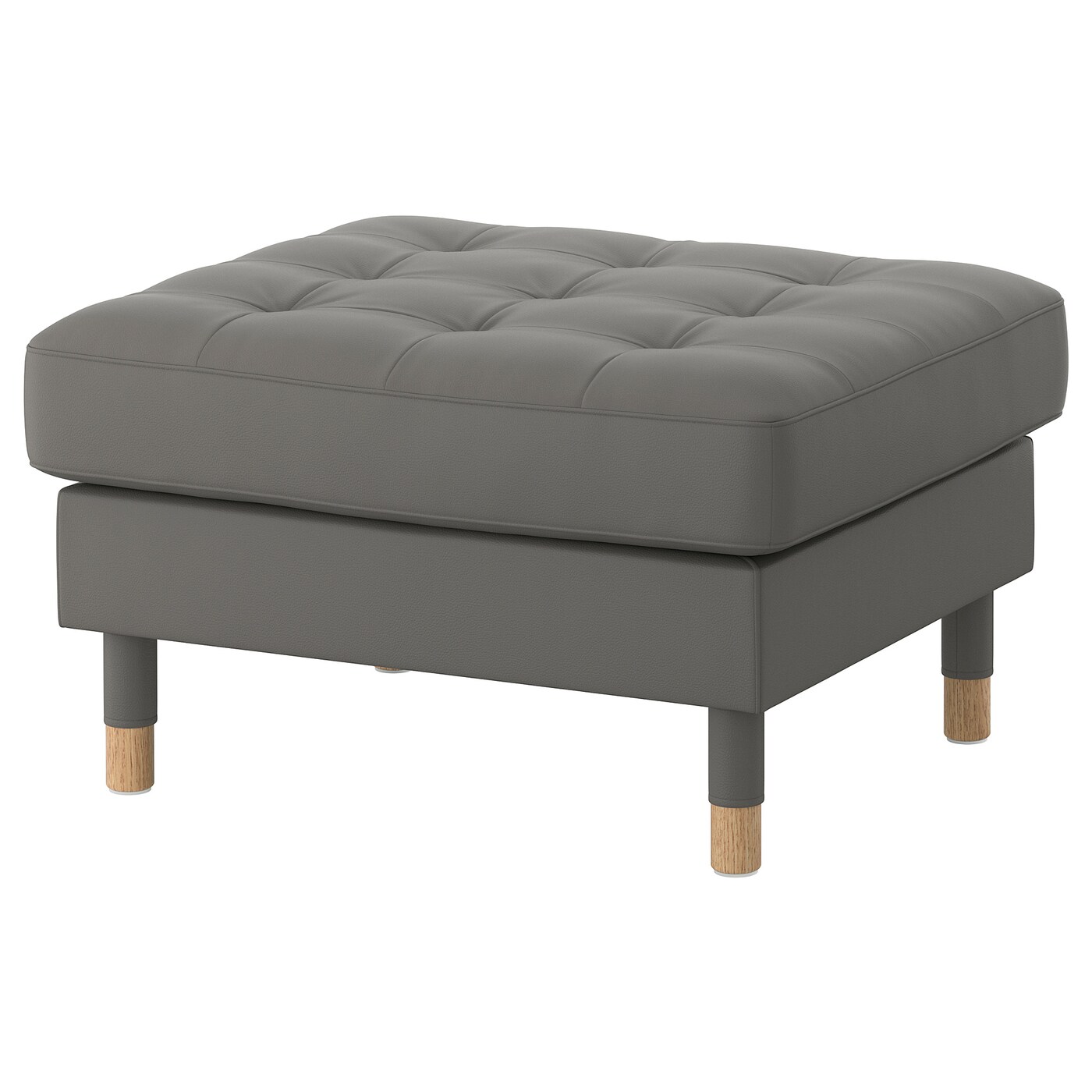 LANDSKRONA footstool Grann/Bomstad grey-green/wood - IKEA