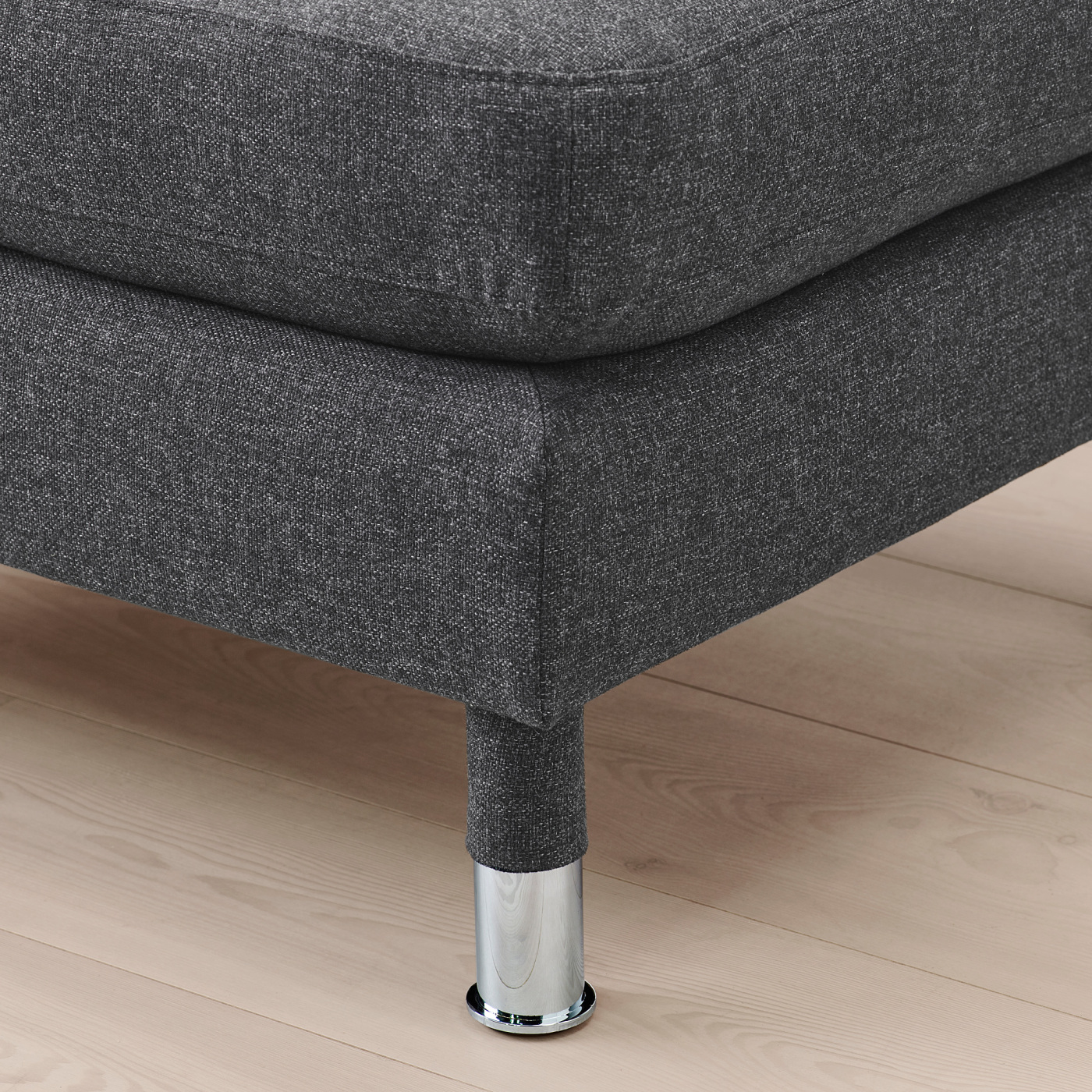 LANDSKRONA footstool Gunnared dark grey/metal - IKEA