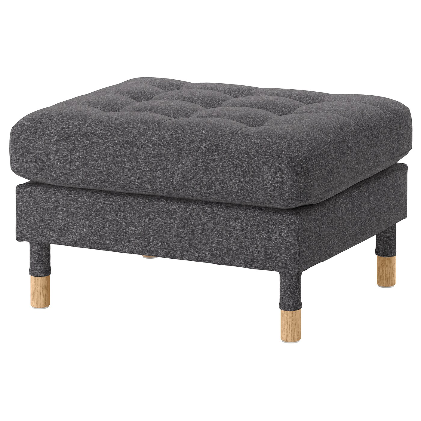 LANDSKRONA footstool Gunnared dark grey/wood - IKEA