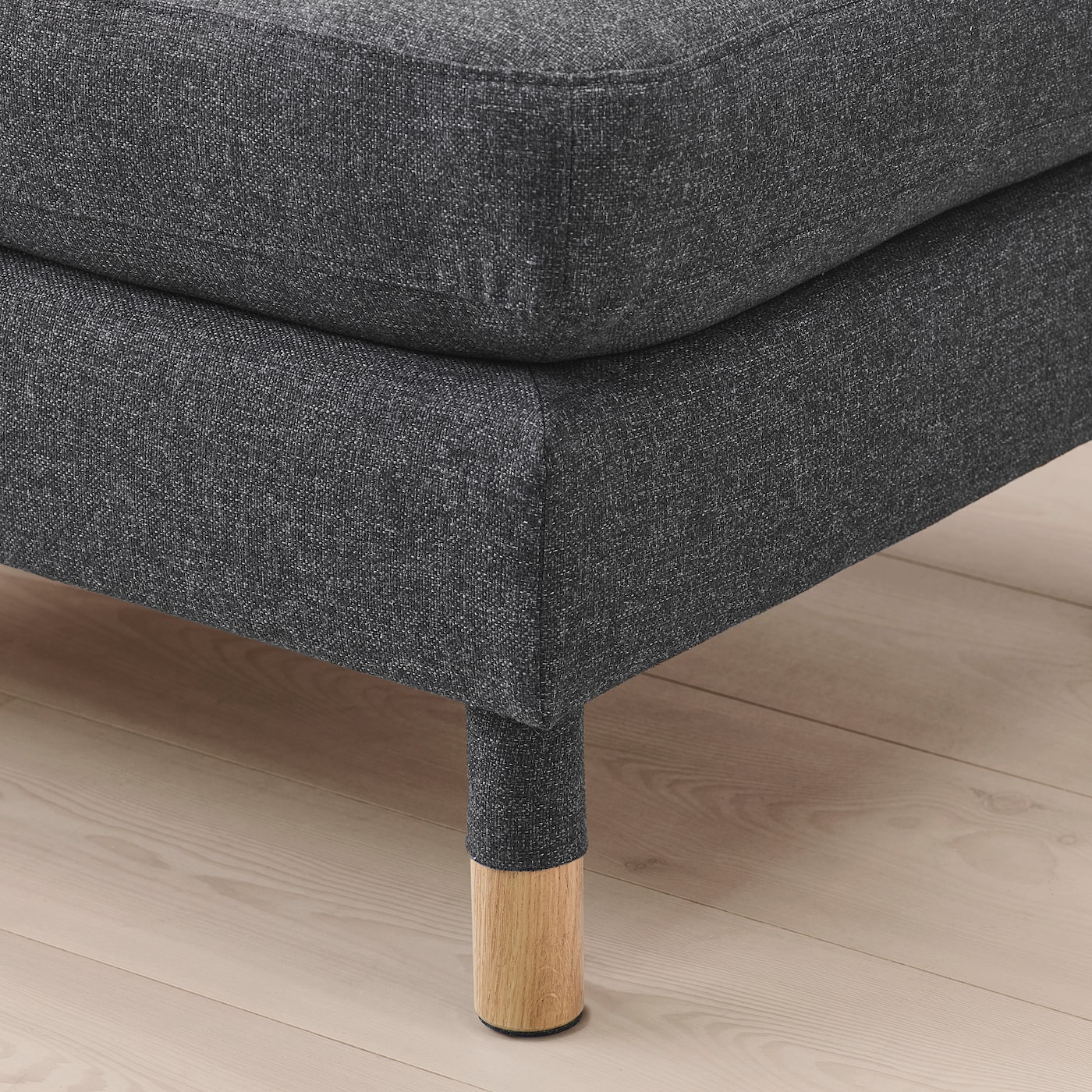 LANDSKRONA footstool Gunnared dark grey/wood - IKEA